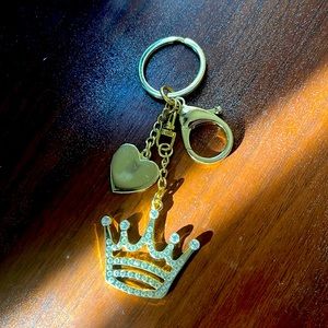 Gold Jewel Crown Keychain